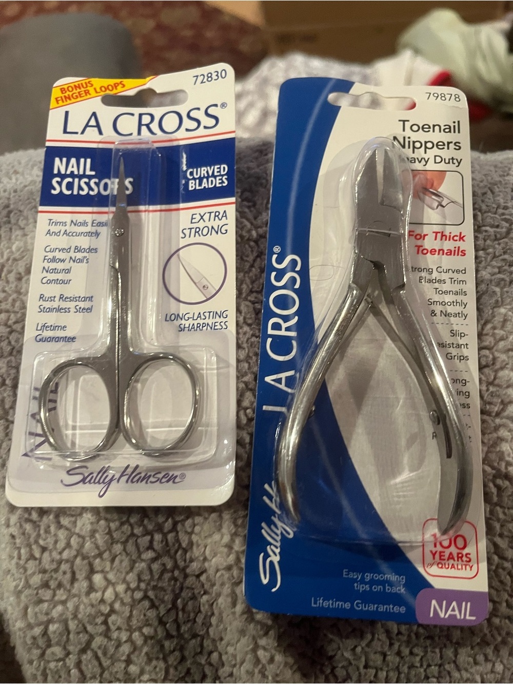 Silver Nail Scissors & Toenail Nippers Set
